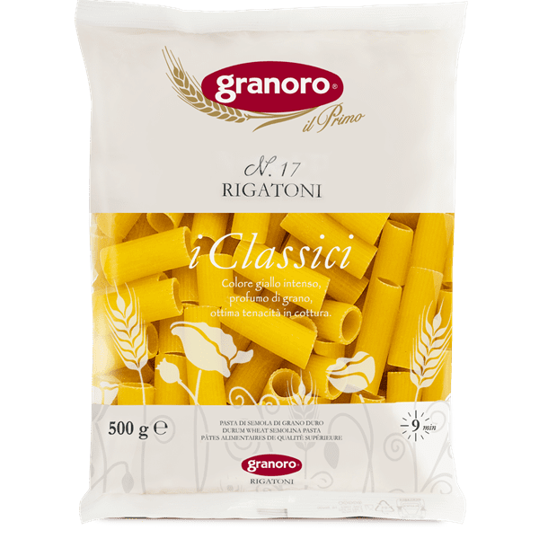 Pasta Rigatoni N°17 Granoro, Caja Con 24 Unidades De 500g