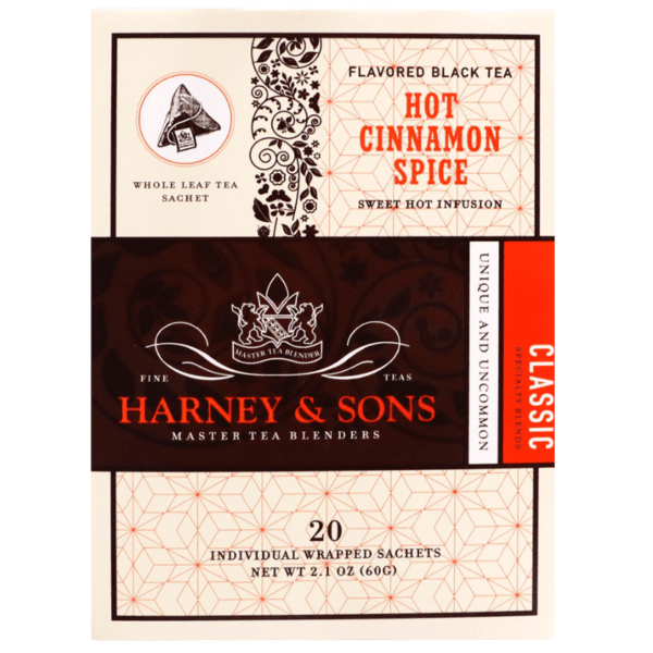 Té de Canela, Harney & Sons, Caja con 6 paquetes, 20 sobres por paquete.